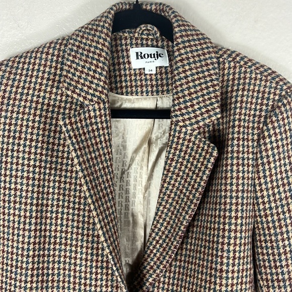 (SOLD) Rouje Jacques Jacket in Pied De Poule Moutarde - Picture 9 of 11